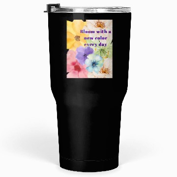 Discover Watercolor Floral Bloom Illustration Tumblers 30 Oz