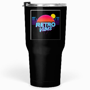 Discover Retro Vibes Sunset Neon Design Tumblers 30 Oz