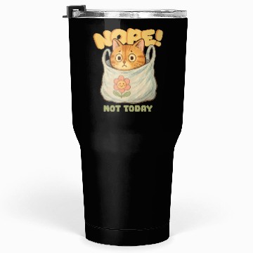 Discover Cute Cat Wrapped in Laundry with Affirmation Tumblers 30 Oz