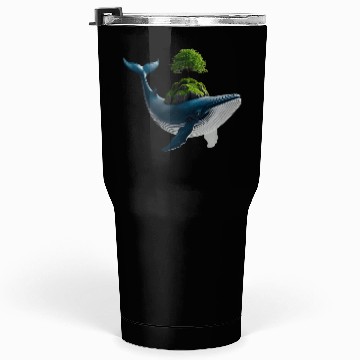 Discover Whimsical Whale with Island and Tree Tumblers 30 Oz