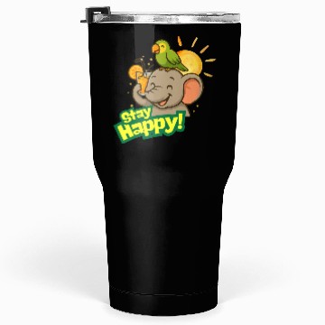 Discover Stay Happy – Smiling Elephant Tumblers 30 Oz