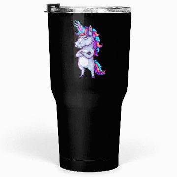 Discover Grumpy Unicorn: Sparkle & Sarcasm! Tumblers 30 Oz