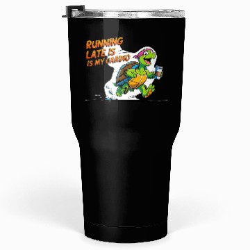 Discover Turtle Running Late with Coffee Tumblers 30 Oz
