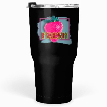 Discover Vibrant Strawberry with Fresh Neon Sign Tumblers 30 Oz