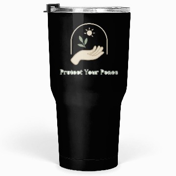 Discover Peaceful Nature Hand with Sun and Leaf Tumblers 30 Oz