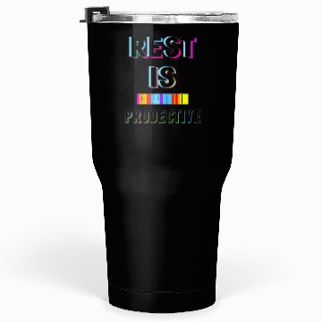 Discover Rest is Creative and Colorful Typography Tumblers 30 Oz
