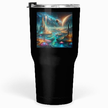 Discover Futuristic Alien Landscape Design Fantasy Sci-Fi Tumblers 30 Oz