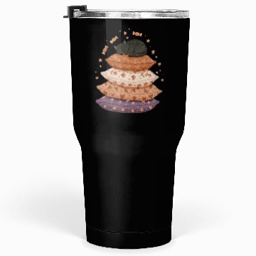 Discover Whimsical Sleepy Cat on Patterned Pillows Tumblers 30 Oz