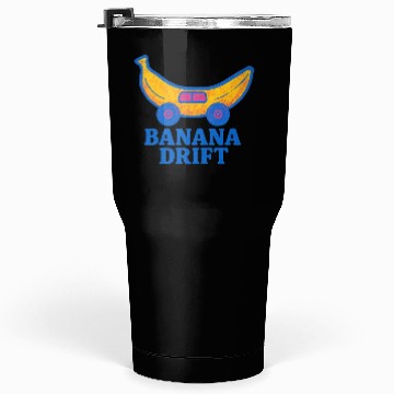 Discover Whimsical Banana Drift Car Design Tumblers 30 Oz