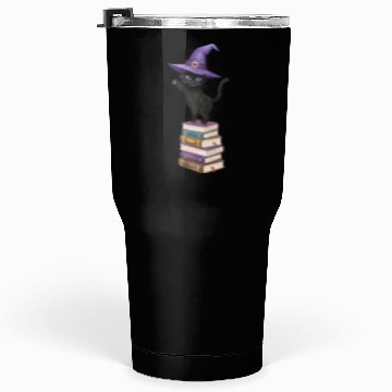 Discover Enchanted Black Cat with Witch Hat Tumblers 30 Oz
