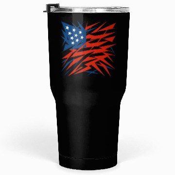 Discover Abstract American Flag Deconstructivism Style Tumblers 30 Oz