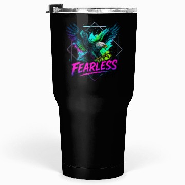 Discover Fearless Eagle Neon Design Tumblers 30 Oz