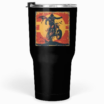 Discover Heroic Motorcycle Rider Artwork Tumblers 30 Oz