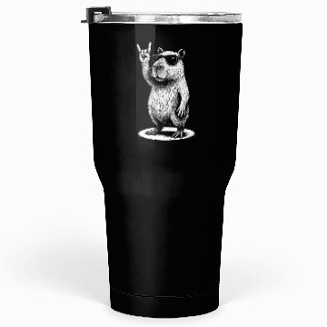 Discover Retro Capybara Rock and Roll Music Capybara Lovers Tumblers 30 Oz