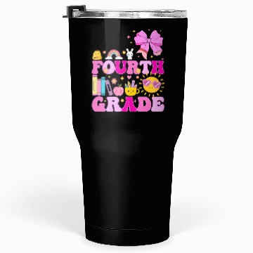 Discover Hello Fourth Grade, Preppy Back to School Tumblers 30 Oz