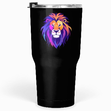 Discover Vibrant Royal Lion Portrait Tumblers 30 Oz