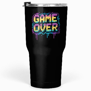 Discover Pixelated Game Over Graffiti Design Tumblers 30 Oz