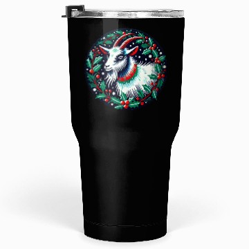 Discover Festive Yule Goat Nordic Holiday Design Tumblers 30 Oz