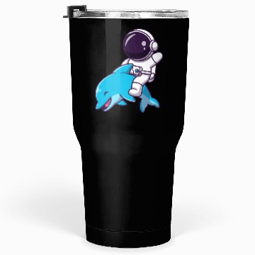 Discover Space Explorer with Dolphin Companion Tumblers 30 Oz