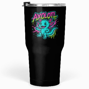 Discover Street Art Style Axolotl Tumblers 30 Oz