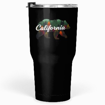 Discover California Bear Forest Scene Tumblers 30 Oz