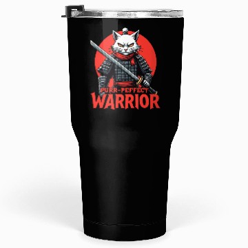 Discover Purr-Perfect Warrior Cat Design Tumblers 30 Oz