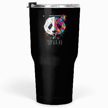 Discover Geometric Panda Into the Wild Tumblers 30 Oz