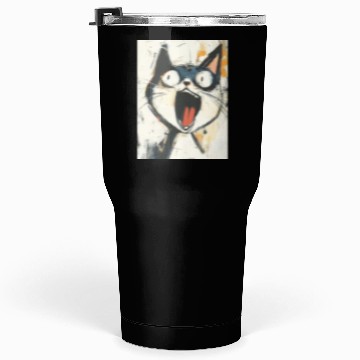 Discover Funny Screaming Cat – Meme Expression Tumblers 30 Oz
