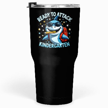 Discover back-to-school-Shark With Backpack Kindergarten  Tumblers 30 Oz