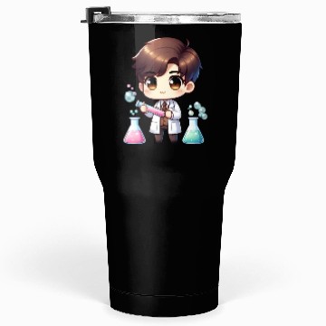 Discover Cute Scientist Chibi Illustration Tumblers 30 Oz