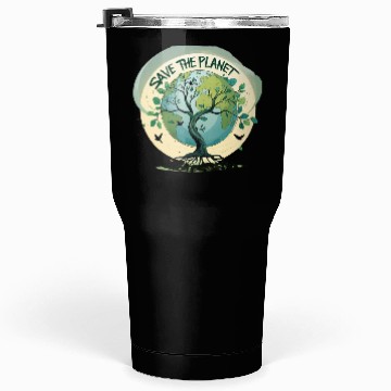 Discover Earth Tree Save the Planet Illustration Tumblers 30 Oz