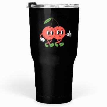Discover Playful Cherry Duo Illustration Tumblers 30 Oz
