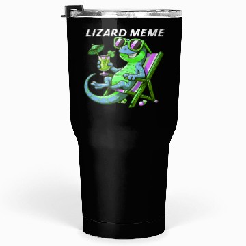 Discover Lizard Meme Lounge Scene Tumblers 30 Oz