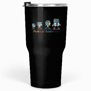 Discover Retro Music Evolution Illustration Tumblers 30 Oz