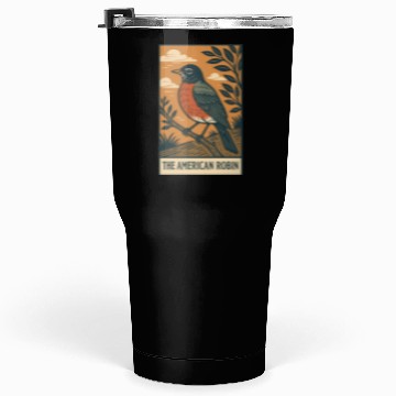 Discover American Robin Nature Illustration Tumblers 30 Oz