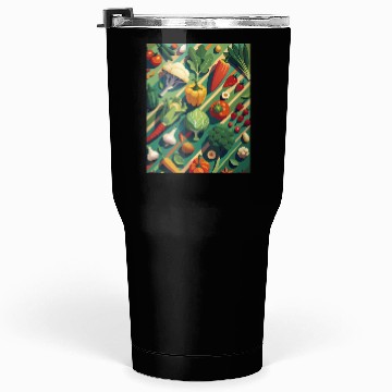 Discover Vibrant Vegetable Garden Illustration Tumblers 30 Oz
