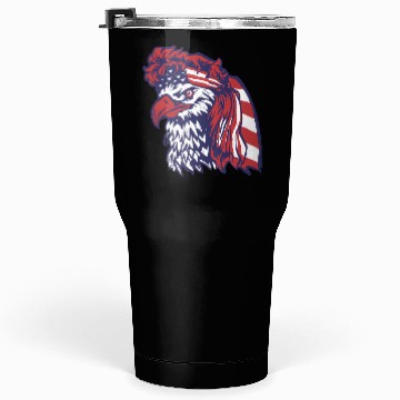 Discover Patriotic Eagle with American Flag Accents Tumblers 30 Oz