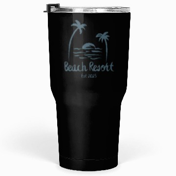 Discover Tropical Beach Resort Vintage Logo Tumblers 30 Oz