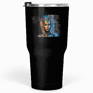 Discover Futuristic Cyborg Egyptian Queen Tumblers 30 Oz