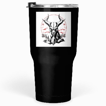 Discover Mythic Horned Skull Illustration Tumblers 30 Oz