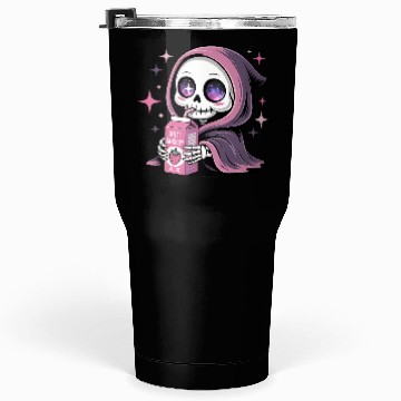 Discover Cosmic Skeleton Drinking Strawberry Juice Tumblers 30 Oz