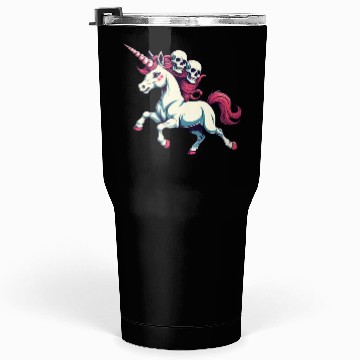 Discover Dark Fantasy Unicorn with Skulls Tumblers 30 Oz