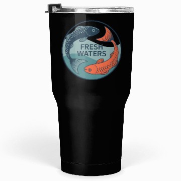 Discover Fresh Waters Koi Fish Artwork Tumblers 30 Oz