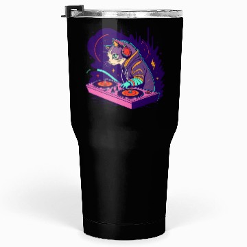 Discover Cosmic Cat DJ Tumblers 30 Oz