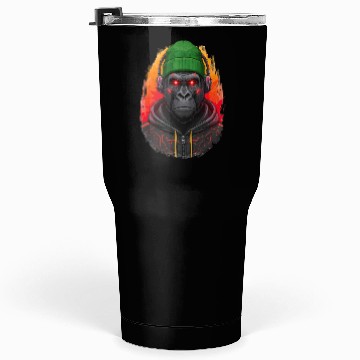 Discover Cyberpunk Gorilla Digital Art Tumblers 30 Oz