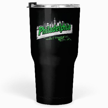 Discover Philadelphia Skyline Neon Design Tumblers 30 Oz