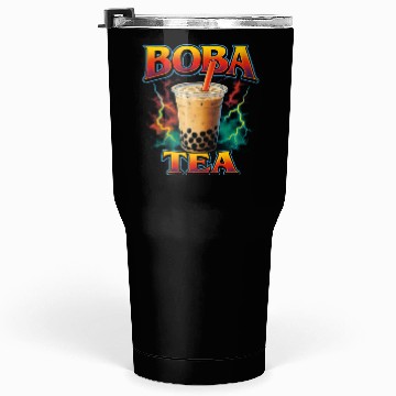 Discover Boba Tea Favorite Food Funny Weird 90s Boba Tea Tumblers 30 Oz
