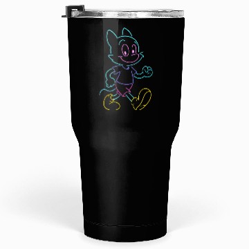 Discover Colorful Neon Cat Running Design Tumblers 30 Oz