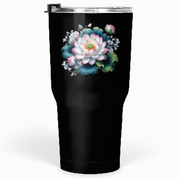 Discover Lotus and Flowers Blossom Tumblers 30 Oz