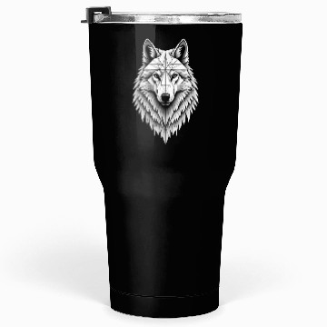 Discover Wolf Illustration Tumblers 30 Oz